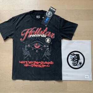 Hellstar Men's Black and Grey T-shirt